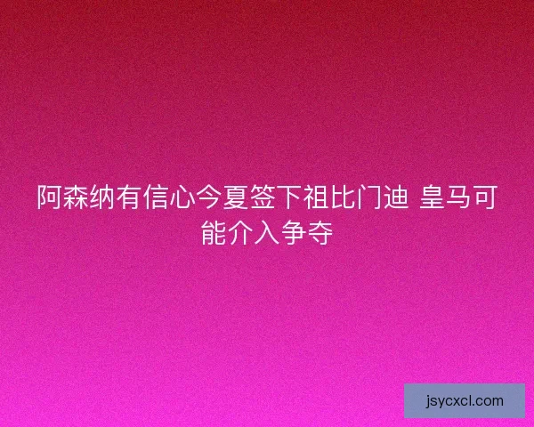 阿森纳有信心今夏签下祖比门迪 皇马可能介入争夺